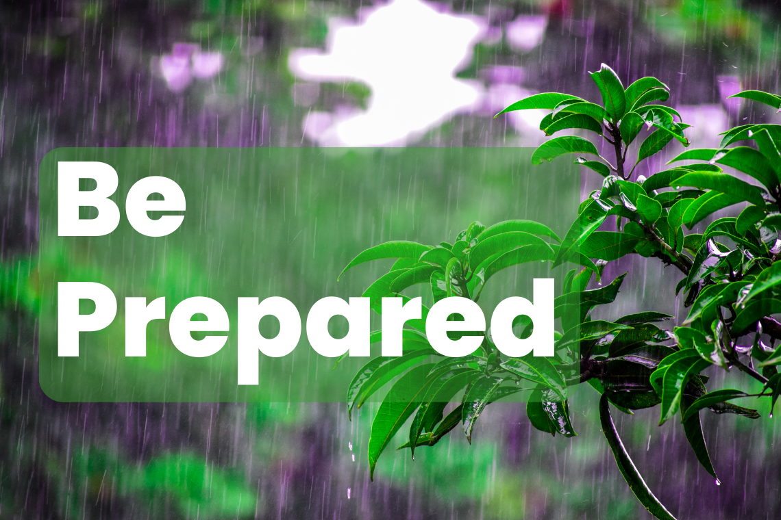 Be prepared to run in the rain